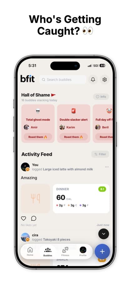 Bfit - Social Fitness app screenshot 1