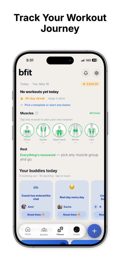Bfit - Social Fitness app screenshot 4